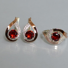 Срібний гарнітур з золотими накладками