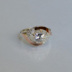 Срібна каблучка з золотими накладками