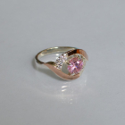 Срібна каблучка з золотими накладками