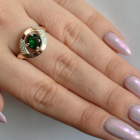 Срібна каблучка з золотими накладками