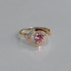 Срібна каблучка з золотими накладками