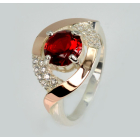 Срібна каблучка з золотими накладками