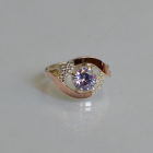 Срібна каблучка з золотими накладками