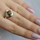 Срібна каблучка з золотими накладками