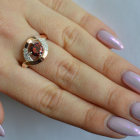 Срібна каблучка з золотими накладками