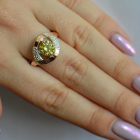 Срібна каблучка з золотими накладками