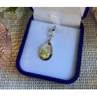 Серебряная подвеска с золотими вставками