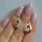 Серебряные серьги с золотыми накладками