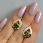 Серебряные серьги с золотыми накладками