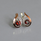 Серебряные серьги с золотыми накладками