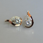 Серебряные серьги с золотыми накладками