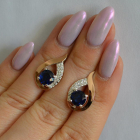 Серебряные серьги с золотыми накладками