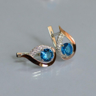 Серебряные серьги с золотыми накладками