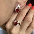 Серебряные серьги с золотыми накладками