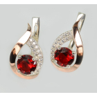 Серебряные серьги с золотыми накладками