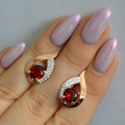 Серебряные серьги с золотыми накладками