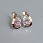 Серебряные серьги с золотыми накладками