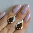 Серебряные серьги с золотыми накладками