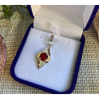 Срібна підвіска з пластинами золота