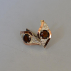 Срібні сережки з золотими вставками