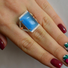 Срібна каблучка з кабашоном