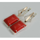 Срібні сережки з кабашонами