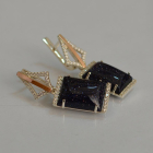 Срібні сережки з кабашонами