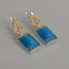 Срібні сережки з кабашонами