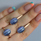 Срібний комплект з золотими пластинами