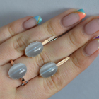 Срібний комплект з золотими пластинами