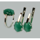 Срібний комплект з золотими пластинами