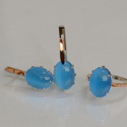 Срібний комплект з золотими пластинами