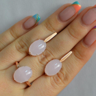 Срібний комплект з золотими пластинами