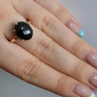 Срібна каблучка з золотими пластинами