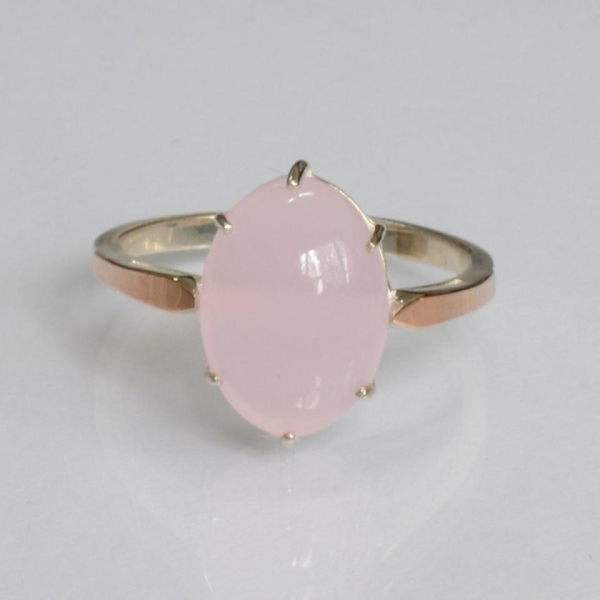 Срібна каблучка з золотими пластинами