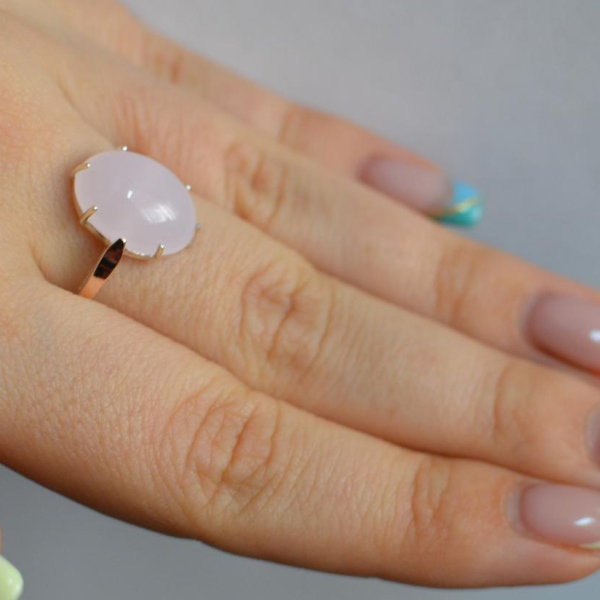 Срібна каблучка з золотими пластинами