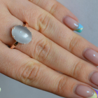 Срібна каблучка з золотими пластинами