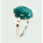 Срібна каблучка з золотими пластинами