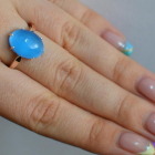 Срібна каблучка з золотими пластинами