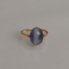 Срібна каблучка з золотими пластинами