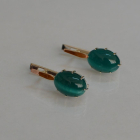 Срібні сережки з золотими накладками