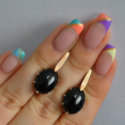 Срібні сережки з золотими накладками