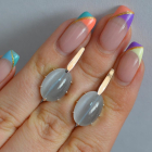 Срібні сережки з золотими накладками