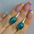 Срібні сережки з золотими накладками