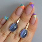 Срібні сережки з золотими накладками