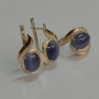 Серебряный гарнитур с золотыми пластинами