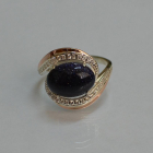 Срібна каблучка з золотом