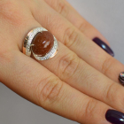 Срібна каблучка з золотом