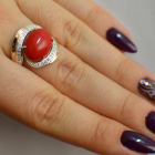 Срібна каблучка з золотом