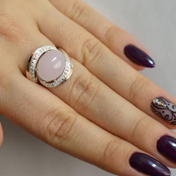 Срібна каблучка з золотом